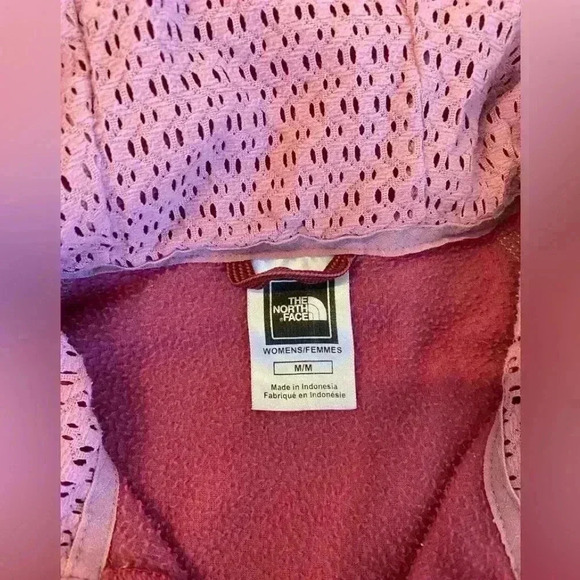 The North Face Fleece Jacket Hoodie Women's Medium Pink 1/2 Zip Outerwear - Picture 4 of 7
